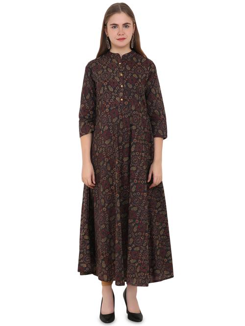floral printed anarkali kurta - 16633179 - Very Small Image - 1