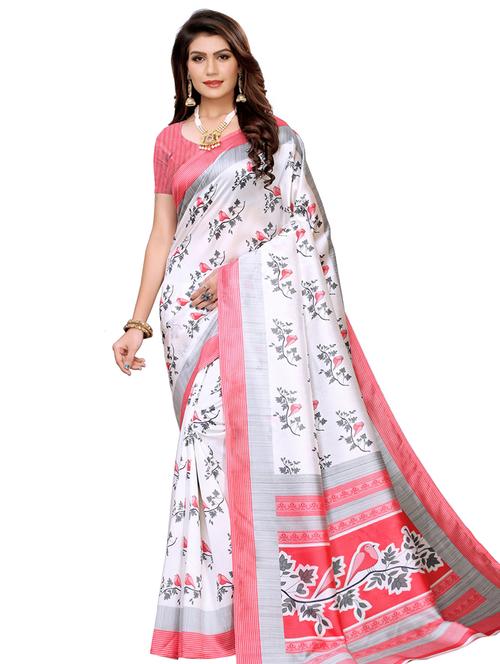 conversational printed saree with blouse - 16633345 - Very Small Image - 1