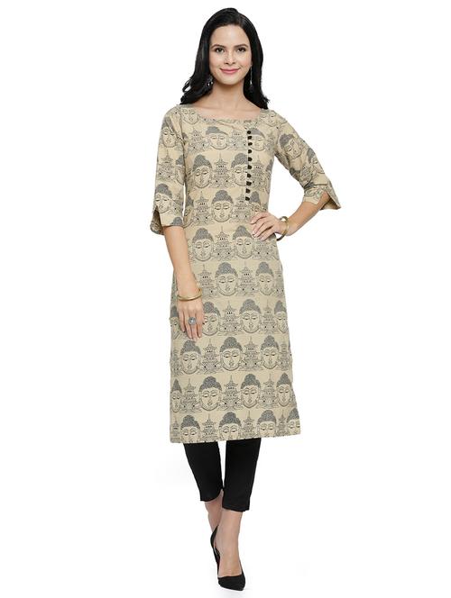 women's straight kurta - 16634088 - Very Small Image - 1