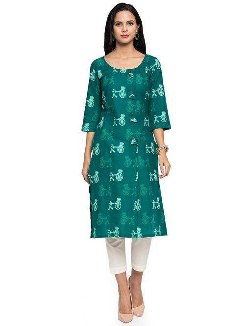 women's straight kurta - 16634112 - Very Small Image - 1