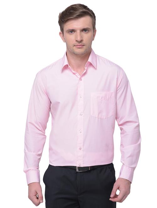 pink solid formal shirt - 16634305 - Very Small Image - 1