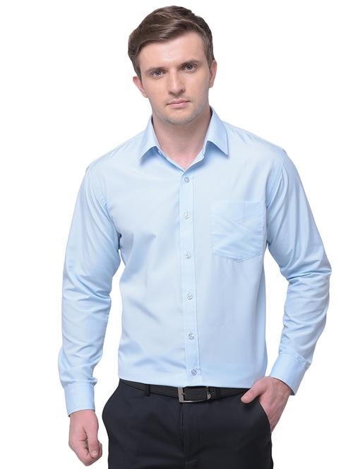 light blue solid formal shirt - 16634309 - Very Small Image - 1