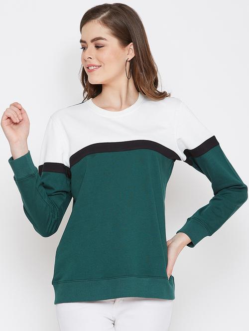 color block crew neck sweatshirt - 16634479 - Very Small Image - 1