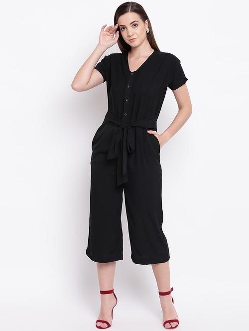 tie front geometric jumpsuit - 16635157 - Very Small Image - 1