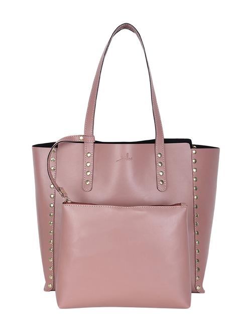 pink leatherette (pu) handbag - 16635195 - Very Small Image - 1