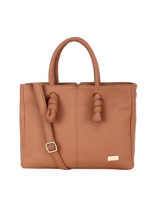 tan leatherette (pu) handbag - 16635283 - Very Small Image - 1