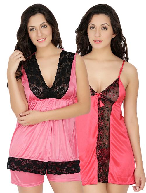 set of 2 floral lace babydoll - 16635745 - Very Small Image - 1