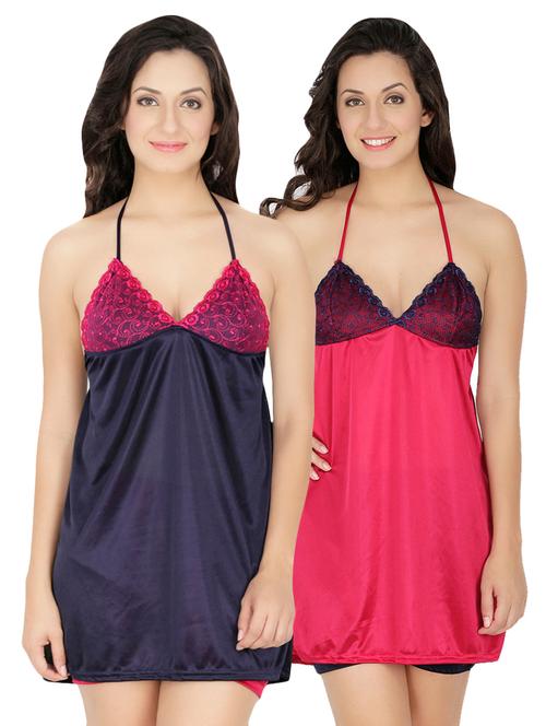 set of 2 floral lace babydoll - 16635757 - Very Small Image - 1
