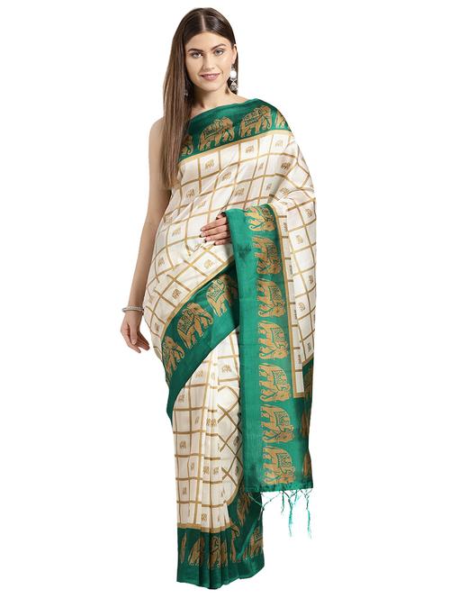 checkered woven saree with blouse - 16637703 - Very Small Image - 1