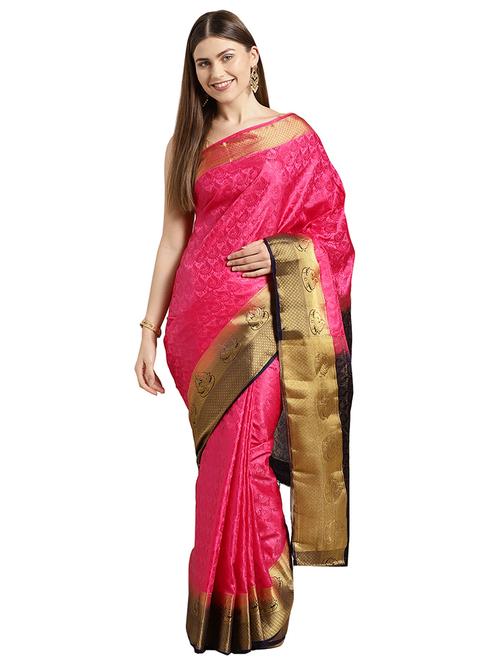 self-design woven saree with blouse - 16637725 - Very Small Image - 1