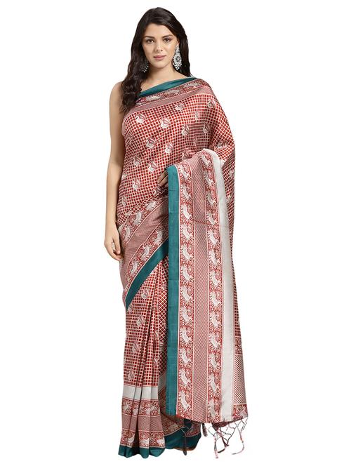 conversational printed saree with blouse - 16637791 - Very Small Image - 1