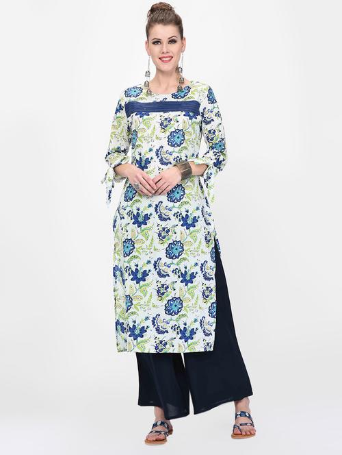 floral straight kurta - 16637994 - Very Small Image - 1
