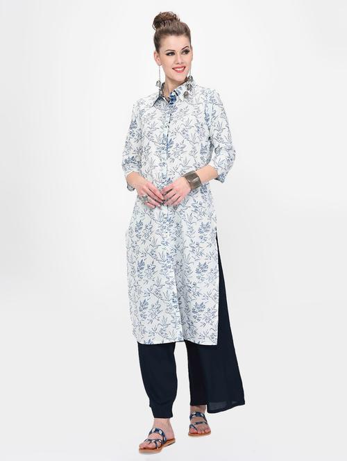 printed straight kurta - 16637995 - Very Small Image - 1