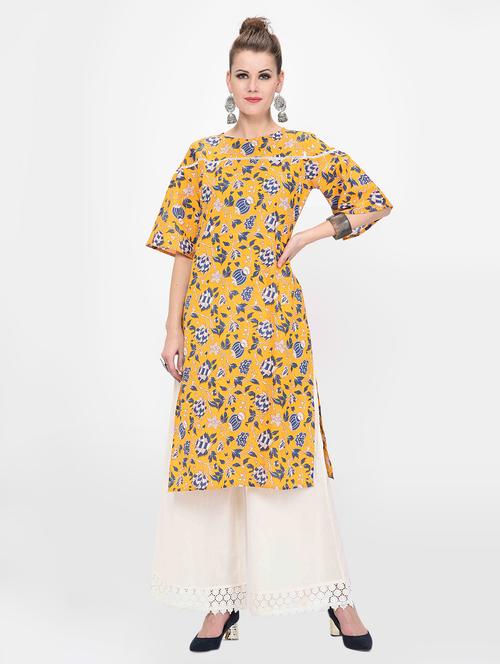 floral straight kurta - 16638019 - Very Small Image - 1