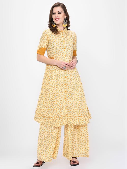 floral a-line kurta - 16638024 - Very Small Image - 1