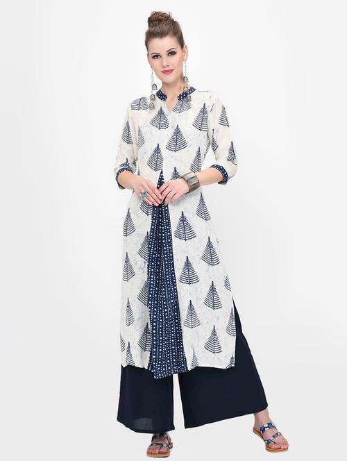 printed straight kurta - 16638028 - Very Small Image - 1