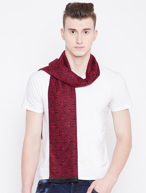 red abstract print viscose muffler - 16638603 - Very Small Image - 1