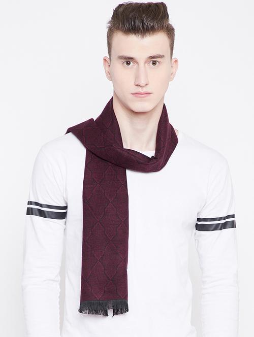 red geometric viscose muffler - 16638612 - Very Small Image - 1