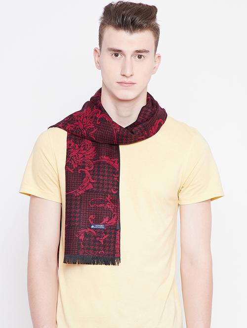 red floral viscose muffler - 16638616 - Very Small Image - 1