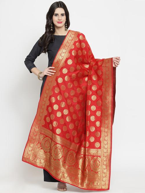 ethnic motif banarasi dupatta - 16641390 - Very Small Image - 1