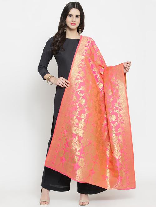 floral banarasi dupatta - 16641399 - Very Small Image - 1