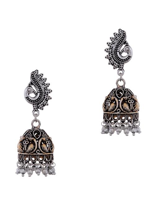 oxidised jhumka earring - 16641439 - Very Small Image - 1