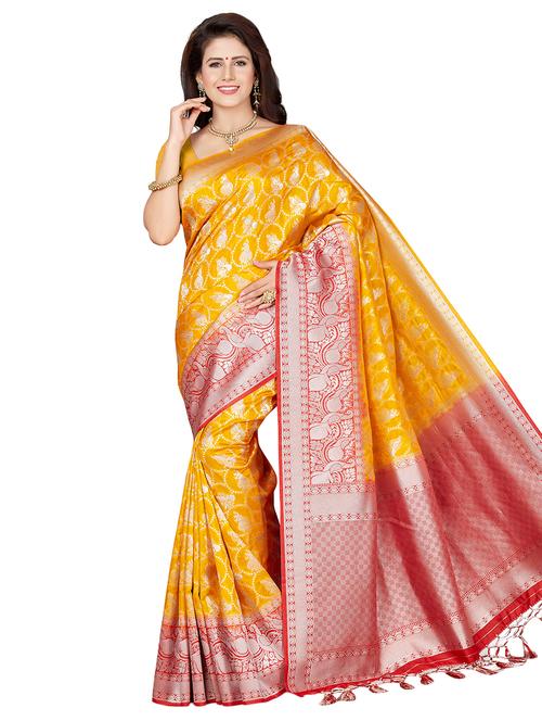 self-design woven saree with blouse - 16641750 - Very Small Image - 1