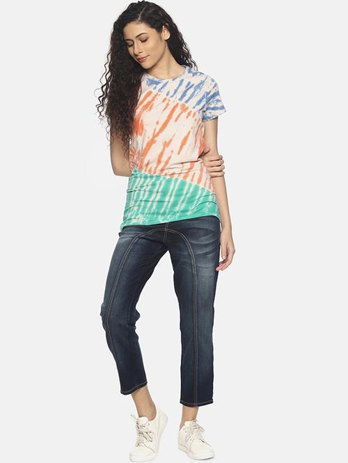 round neck tie & dye tee - 16641765 - Very Small Image - 1