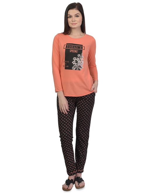 round neck quirky print pyjama set - 16642598 - Very Small Image - 1