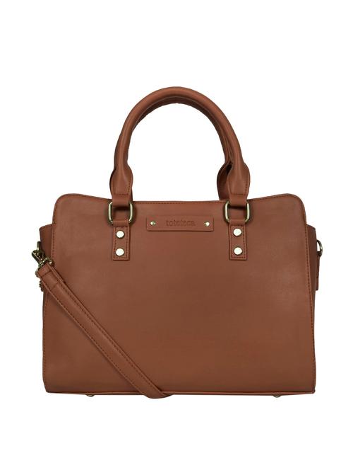 tan leatherette (pu) handbag - 16642613 - Very Small Image - 1