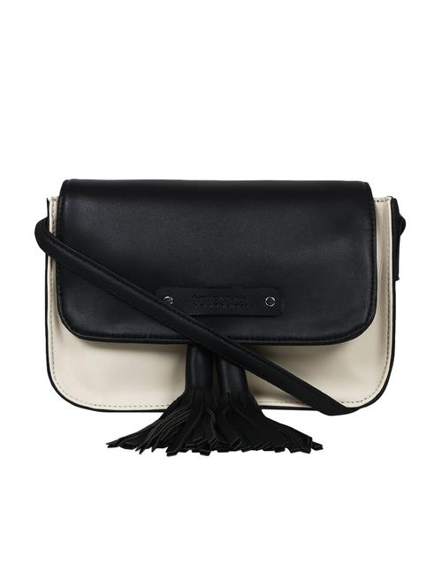 black leatherette (pu) sling bag - 16642650 - Very Small Image - 1