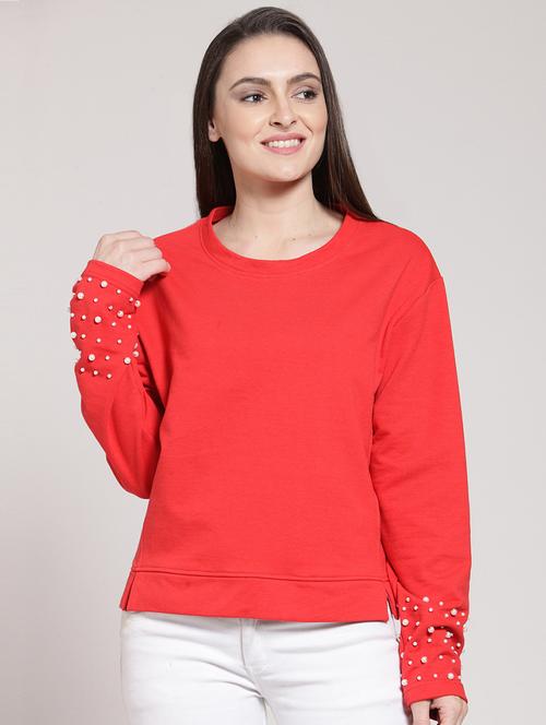 crew neck embellished sweatshirt - 16642812 - Very Small Image - 1