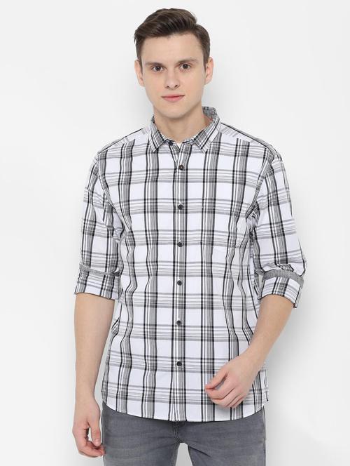 white checkered casual shirt - 16643090 - Very Small Image - 1