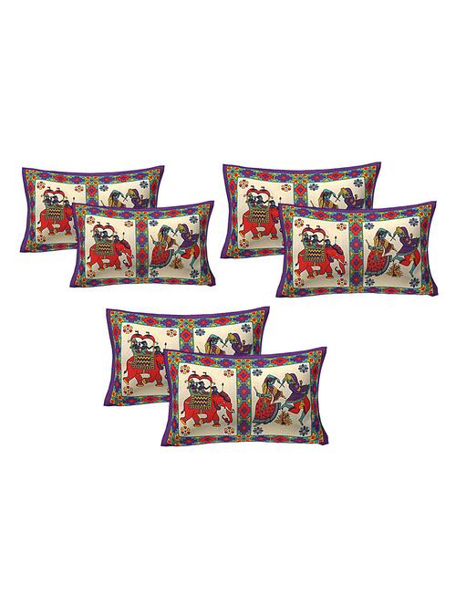 cotton ptinted pillow covers 3 sets (6 pieces) - 16643281 - Very Small Image - 1