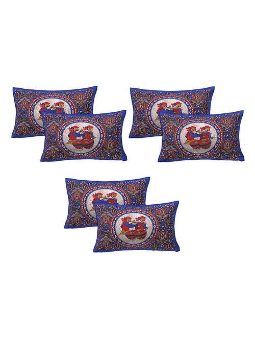 cotton ptinted pillow covers 3 sets (6 pieces) - 16643283 - Very Small Image - 1