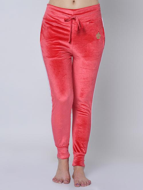 drawstring waist velvet bottom wear - 16643460 - Very Small Image - 1