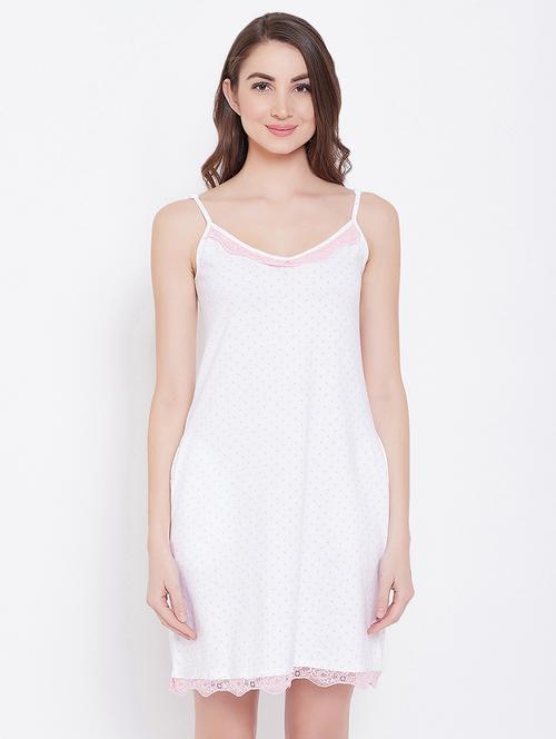 lace detail printed nighty - 16644987 - Very Small Image - 1