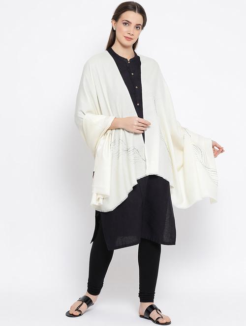 solid wool shawl - 16645158 - Very Small Image - 1