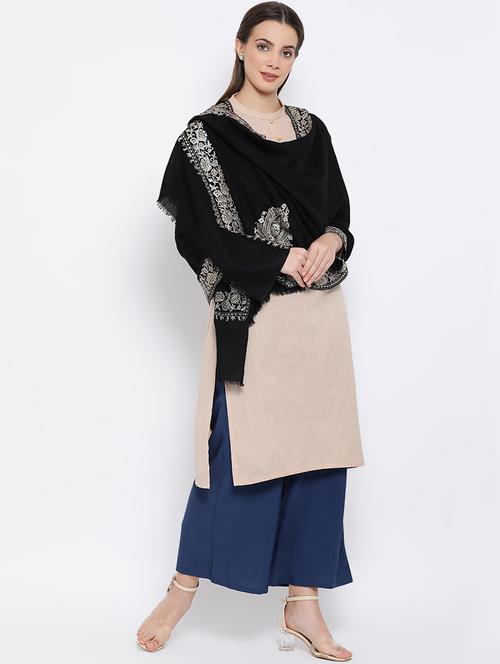 embroidered wool stole - 16645190 - Very Small Image - 1