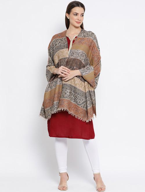 printed wool stole - 16645194 - Very Small Image - 1