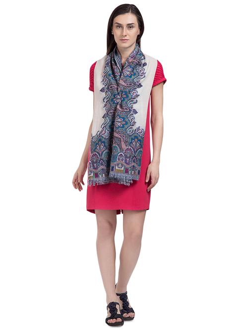 embroidered wool stole - 16645231 - Very Small Image - 1