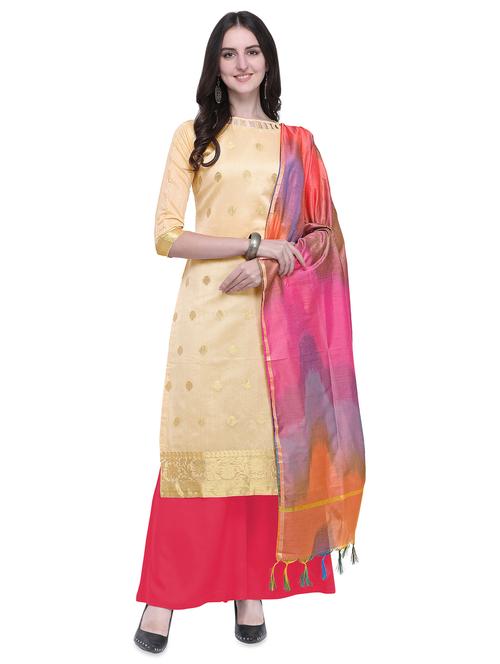 ethnic motif suit unstitched suit - 16645427 - Very Small Image - 1
