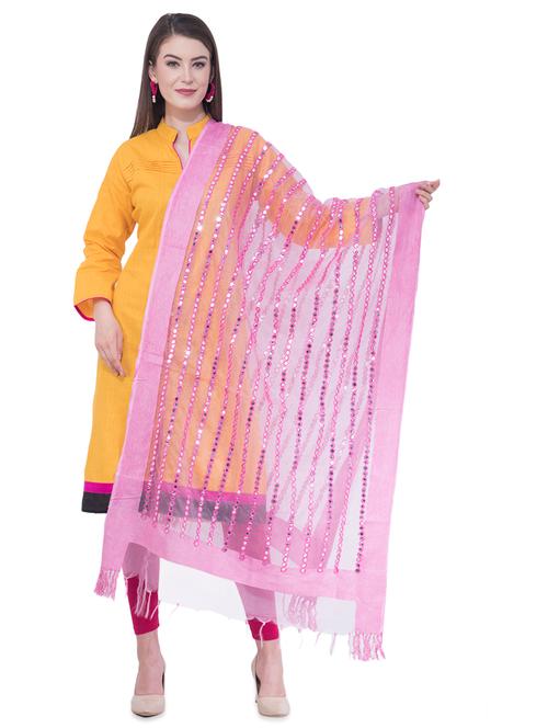 gota work dupatta - 16645526 - Very Small Image - 1