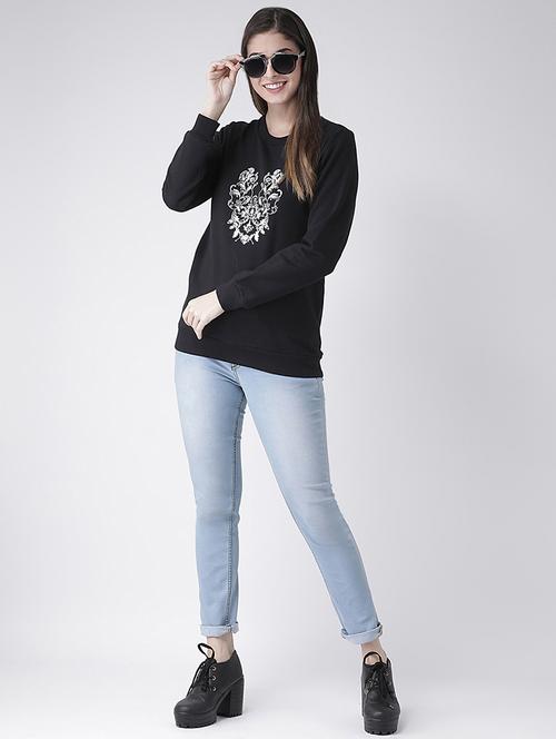 damask crew neck sweatshirt - 16645804 - Very Small Image - 1