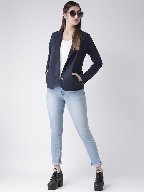 lapel neck pocket slit blazer - 16645821 - Very Small Image - 1