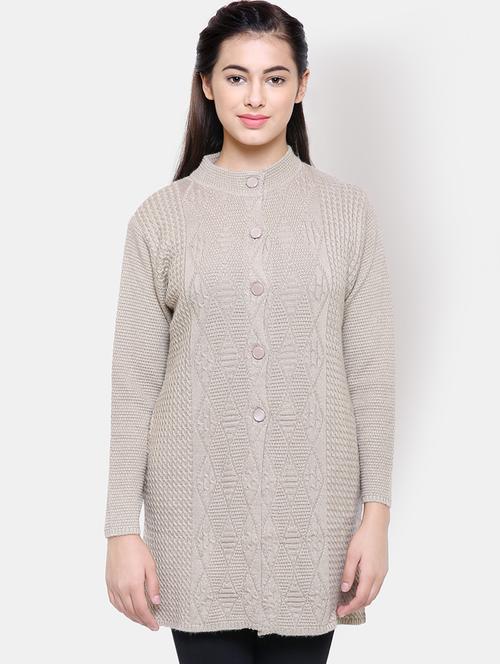 long sleeved woolen cardigan - 16645915 - Very Small Image - 1