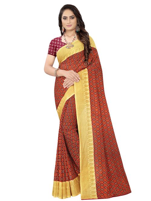 printed saree with blouse - 16646001 - Very Small Image - 1