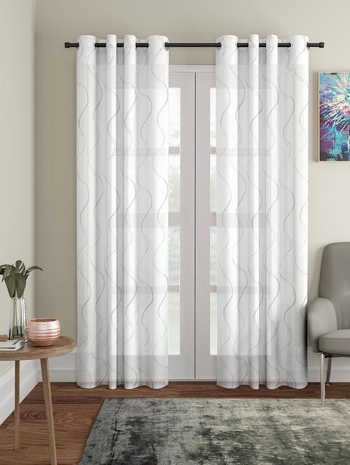 premium embroidery sheer door curtain - 16646218 - Very Small Image - 1