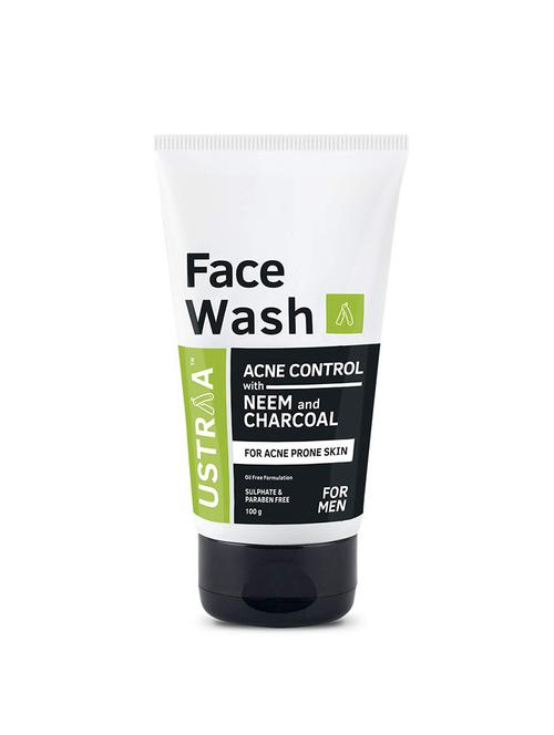 ustraa face wash acne control, neem and charcoal, 100 g - 16646741 - Very Small Image - 1