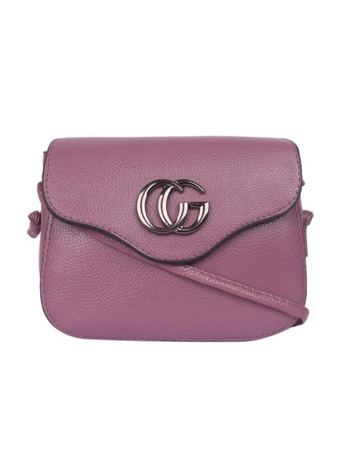 pink leatherette (pu) regular sling bag - 16646781 - Very Small Image - 1